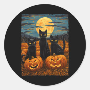 Adesivo Gato Negro Halloween Gata Amada Noite Estrelada Ga