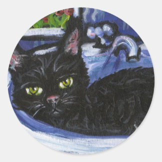 Adesivo Gato negro na pia