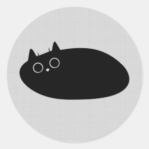 Adesivo Gato Negro preguiçoso   Presentes para amantes de 