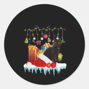 Adesivo Gato Negro presente do meu Natal