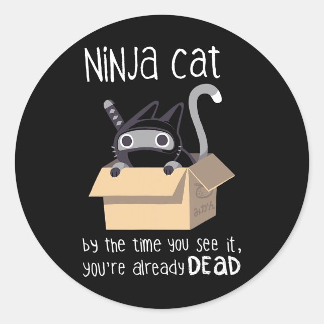 Adesivo Gato Ninja (Frente)