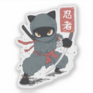 Adesivo Gato ninja