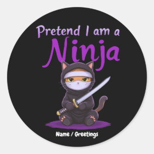 Adesivo Gato Ninja Furtivo Gatinho Máscarado Guerreiro Bri