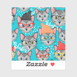 Adesivo Gato no chapéu