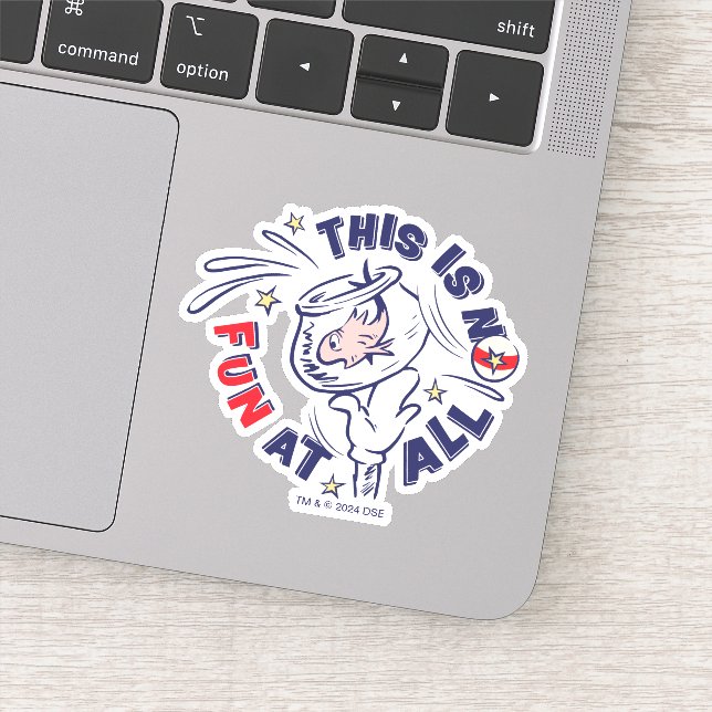 Adesivo Gato no Chapéu | Isto Não É Nada Divertido (Detalhe)