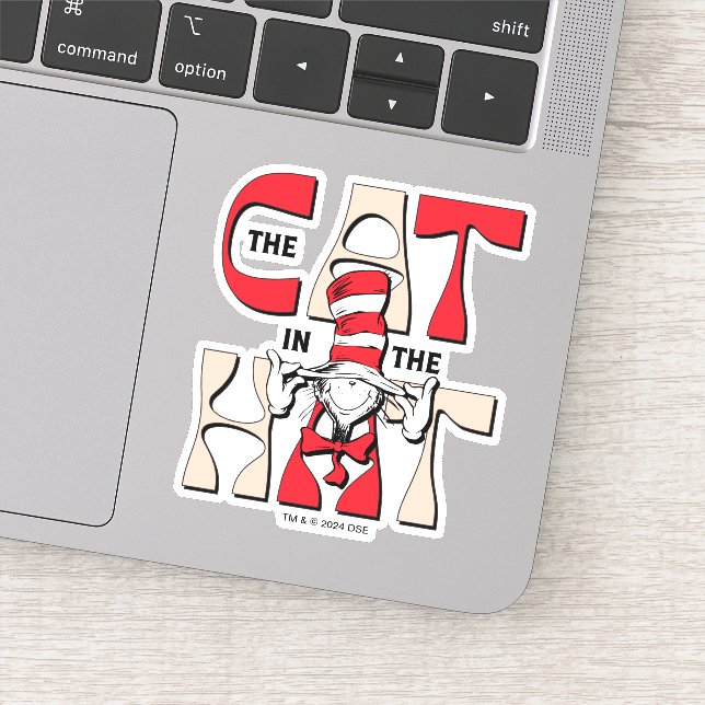 Adesivo Gato no Chapéu | O Gato Bobo No Chapéu (Detalhe)