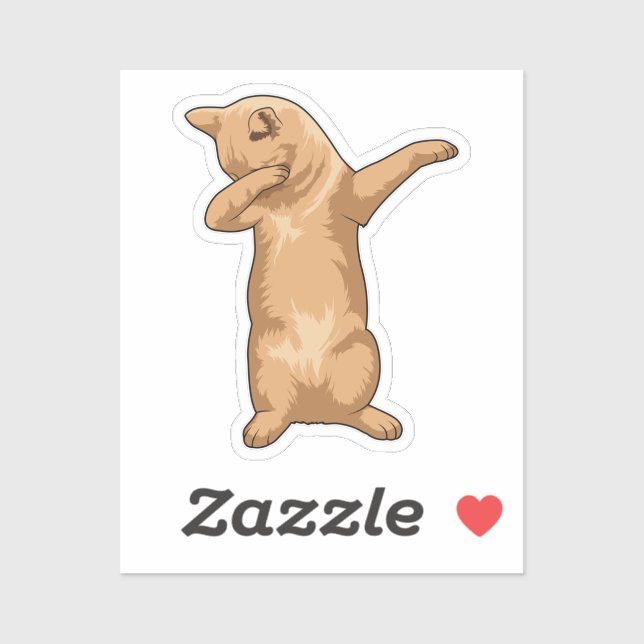 Adesivo Gato no laboratório de dança de salto (Folha)