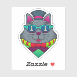 Adesivo Gato no Xadrez com Peão de Xadrez