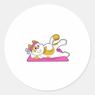 Adesivo Gato no Yoga Esforço