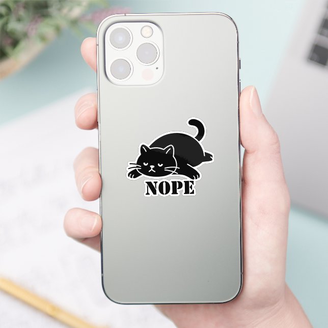 Adesivo Gato NOPE Divertido para Amantes de Gatos (Telefone)