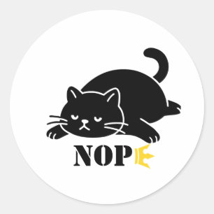 Adesivo Gato NOPE Engraçado para Amantes de Gatos