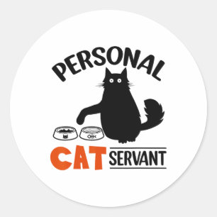 Adesivo Gato Pessoal Negro Engraçado