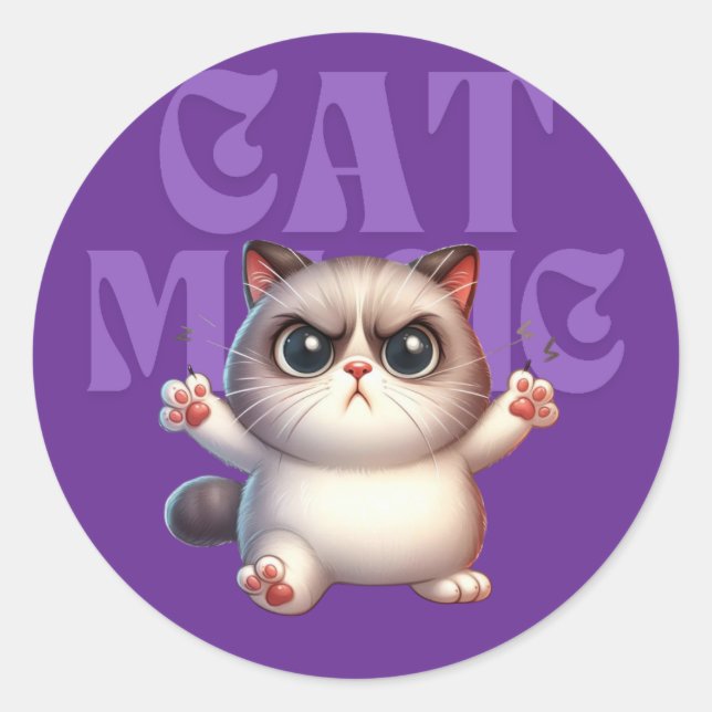 Adesivo Gato Power Sticker (Frente)