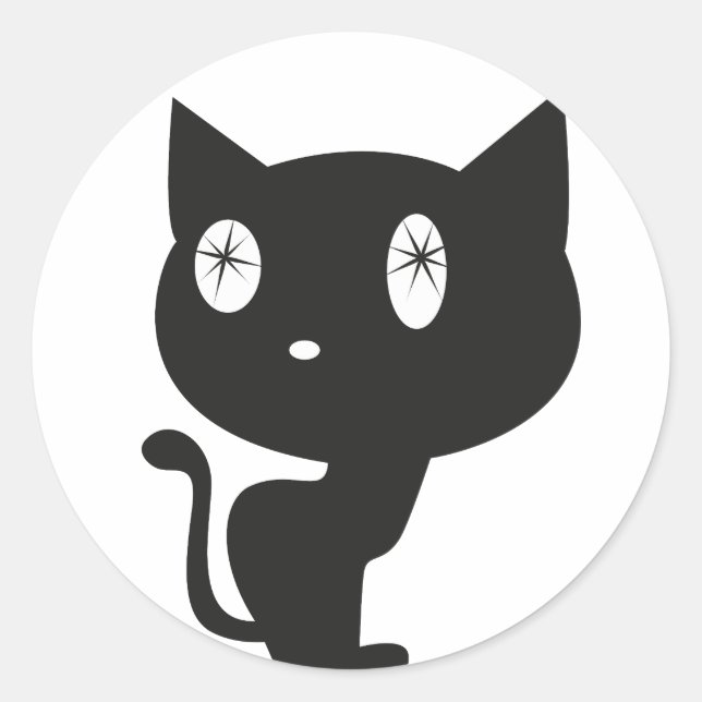 Adesivo Gato Preto (Frente)