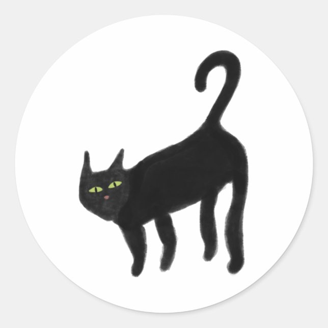Adesivo gato preto 9 (Frente)