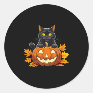 Adesivo Gato Preto Bonito Pumpkin Halloween Figurume Spook