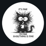 Adesivo Gato Preto Bonito. Tudo bem. Está tudo bem.<br><div class="desc">Gato Preto Bonito. Está bem,  estou bem. Está tudo bem.</div>