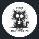 Adesivo Gato Preto Bonito. Tudo bem. Está tudo bem.<br><div class="desc">Gato Preto Bonito. Está bem,  estou bem. Está tudo bem.</div>