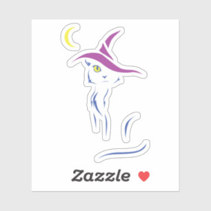 Adesivo Gato Preto de Halloween