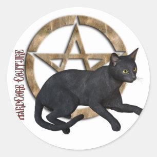 Adesivo Gato preto do Pentacle