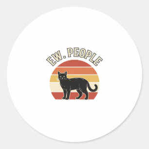 Adesivo Gato Preto Engraçado Ew Pessoas Design Vintage Ret