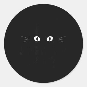 Adesivo Gato Preto Engraçado Olhando Silenciosamente Meme
