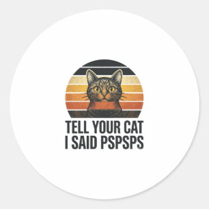 Adesivo Gato Preto Engraçado Pspsps Design Vintage Pôr do