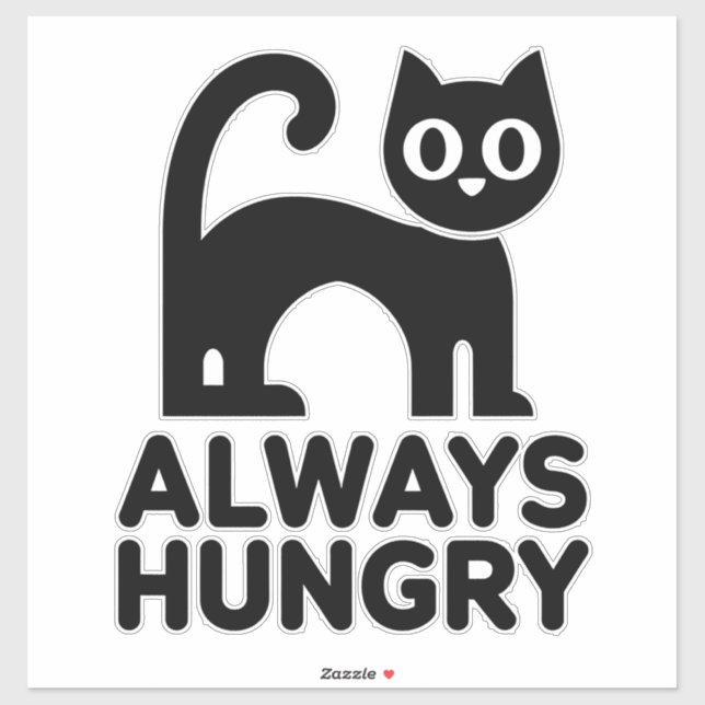 Adesivo Gato preto fofo (Folha)