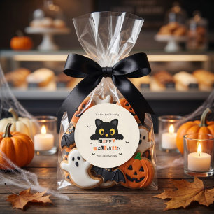 Adesivo Gato Preto Fofo de Halloween
