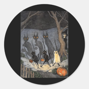 Adesivo Gato Preto Halloween Homens Mulheres