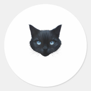 Adesivo Gato Preto Olhos Azuis Gatos Homens Gatos Homens M