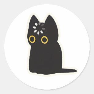 Adesivo Gato Preto Void Carregando Amor Animal Fofo Engraç