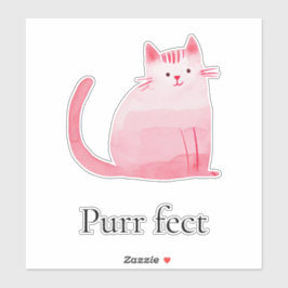 Adesivo Gato Puro Rosa