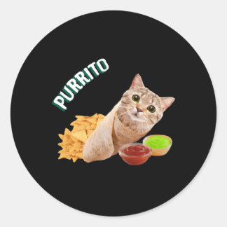 Adesivo Gato Purrito Num Burrito