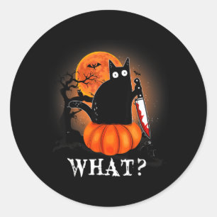 Adesivo Gato Qual é o Traje de Gato Preto Assustador do Ha