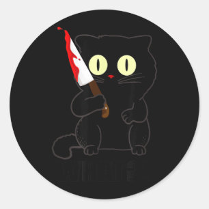 Adesivo Gato Que Gato Preto Engraçado Assustador Dia das B