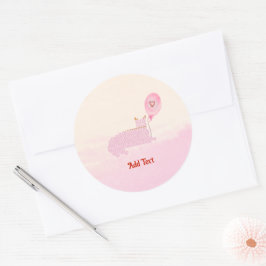 Adesivo Gato Rosa Fofo Obrigado 