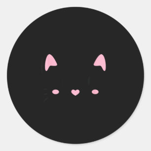 Adesivo Gato rosto gatinho gatos fofos amantes sorriso hal