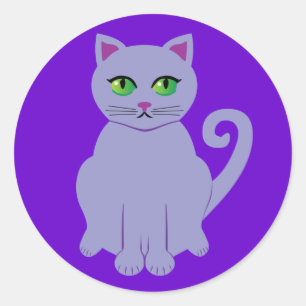 Adesivo Gato roxo