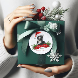 Adesivo Gato Sarcástico Engraçado Santas Vinheta de Natal