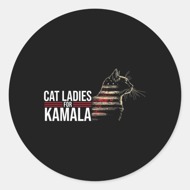 Adesivo Gato Senhoras Para Kamala (Frente)