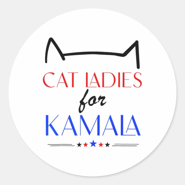 Adesivo Gato Senhoras Para Kamala (Frente)