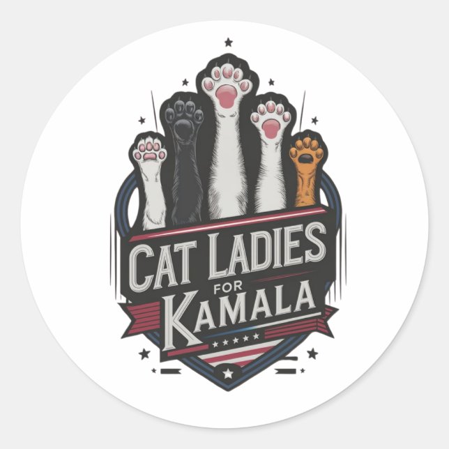 Adesivo Gato-Senhoras Para Kamala (7) (Frente)