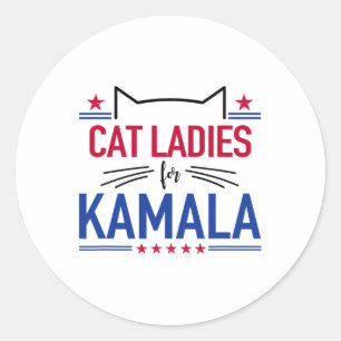 Adesivo Gato Senhoras Para Kamala Funny Cat 2024 President