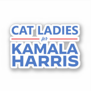 Adesivo Gato Senhoras para Kamala Harris