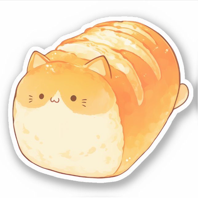 Adesivo Gato Shokupan Japonês Leite Bread Sticker (Frente)