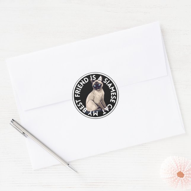 Adesivo Gato Siamês Melhor Amigo (Envelope)