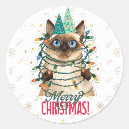 Adesivo gato siamês natal