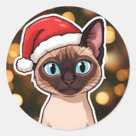 Adesivo gato siamês natal