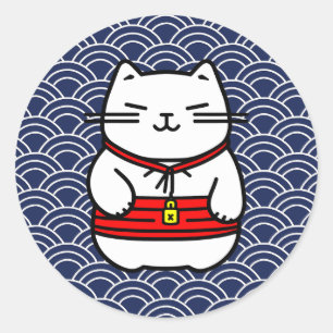 Adesivo Gato Sortudo Japonês ou Maneki-Neko